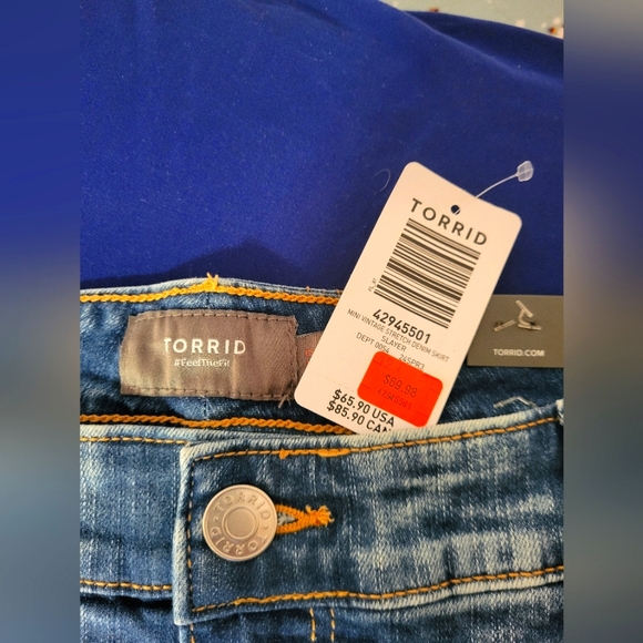 Torrid BNWT mini vintage stretch denim skirt size 12 - Picture 4 of 10